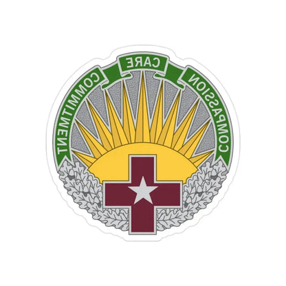 Regional Health Command Central (U.S. Army) REVERSE PRINT Transparent Die-Cut STICKER - The Sticker Space