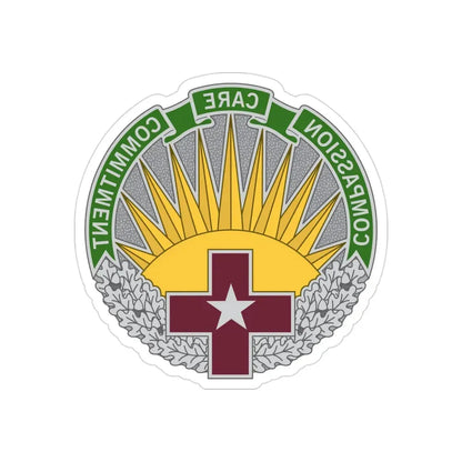 Regional Health Command Central (U.S. Army) REVERSE PRINT Transparent Die-Cut STICKER - The Sticker Space