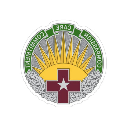 Regional Health Command Central (U.S. Army) REVERSE PRINT Transparent Die-Cut STICKER - The Sticker Space