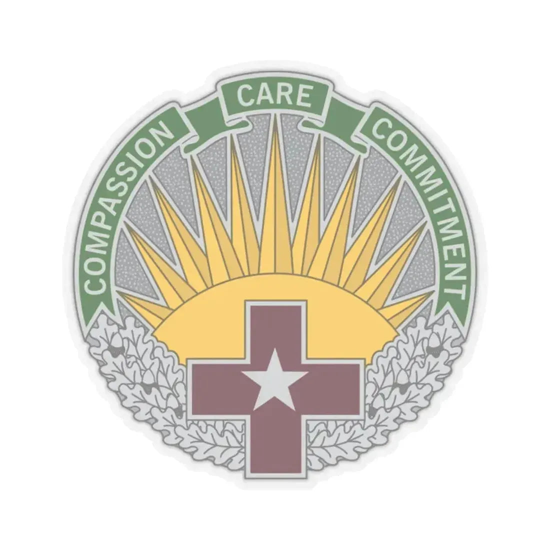 Regional Health Command Central (U.S. Army) STICKER Vinyl Kiss-Cut Decal 2 Inch Transparent - The Sticker Space