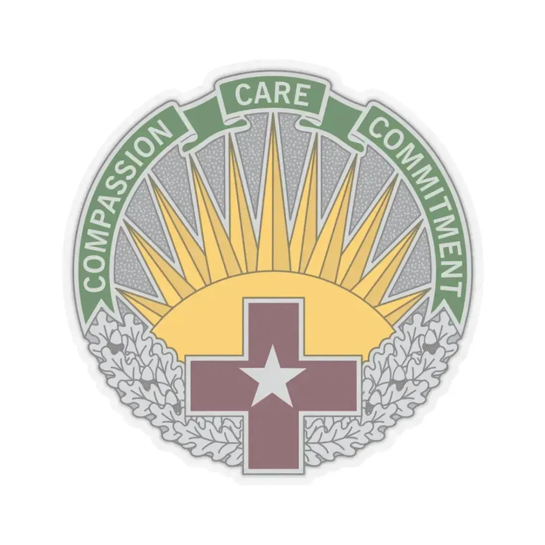 Regional Health Command Central (U.S. Army) STICKER Vinyl Kiss-Cut Decal 3 Inch Transparent - The Sticker Space