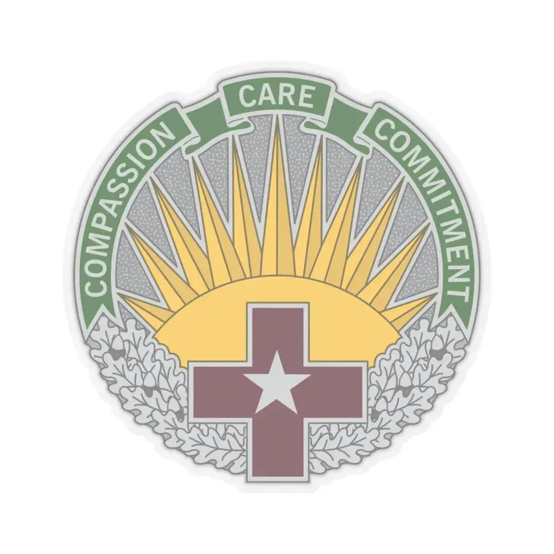 Regional Health Command Central (U.S. Army) STICKER Vinyl Kiss-Cut Decal 4 Inch Transparent - The Sticker Space