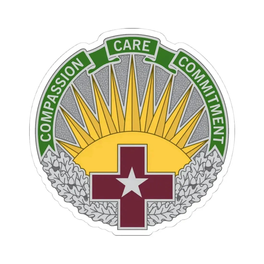 Regional Health Command Central (U.S. Army) STICKER Vinyl Kiss-Cut Decal 4 Inch White - The Sticker Space