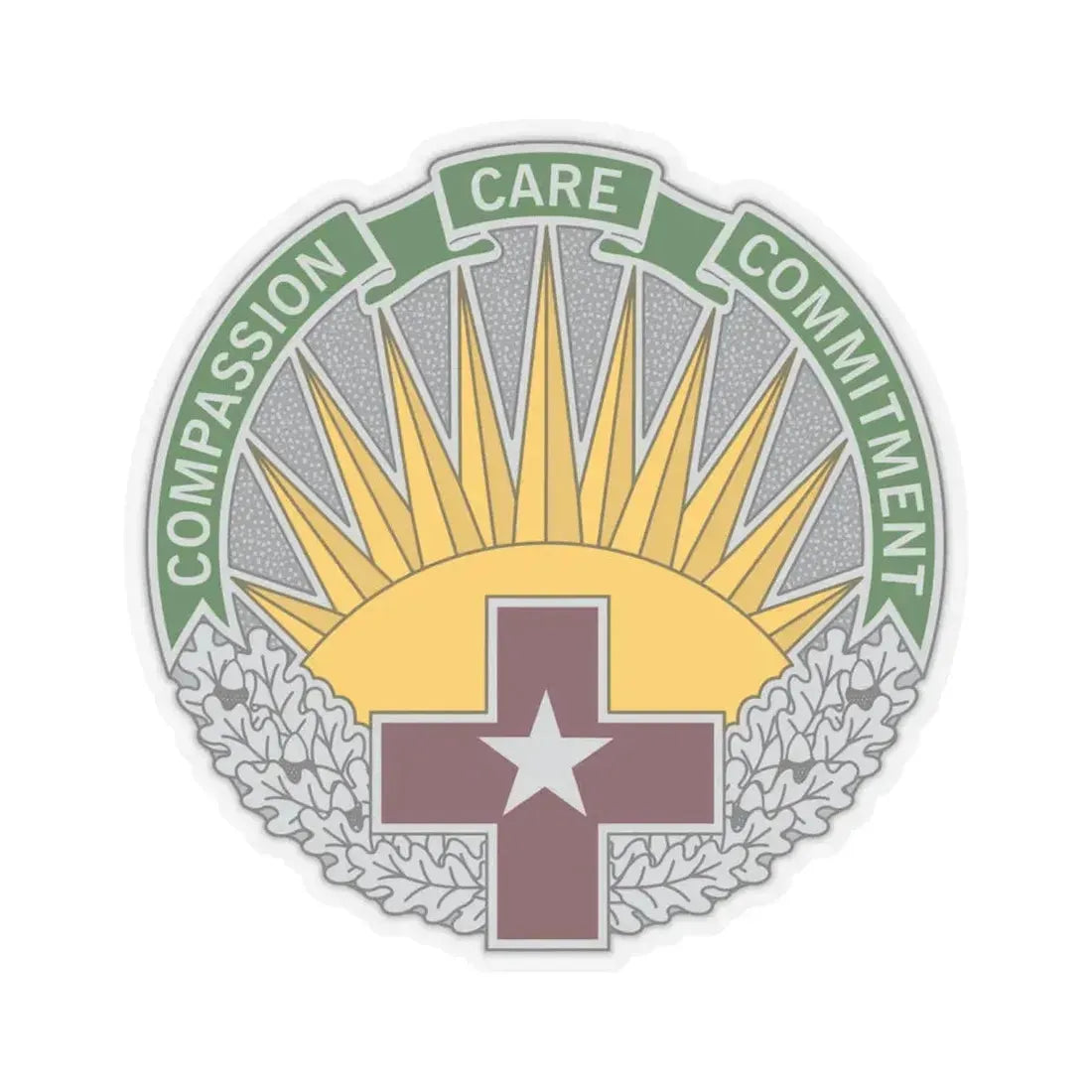 Regional Health Command Central (U.S. Army) STICKER Vinyl Kiss-Cut Decal 6 Inch Transparent - The Sticker Space