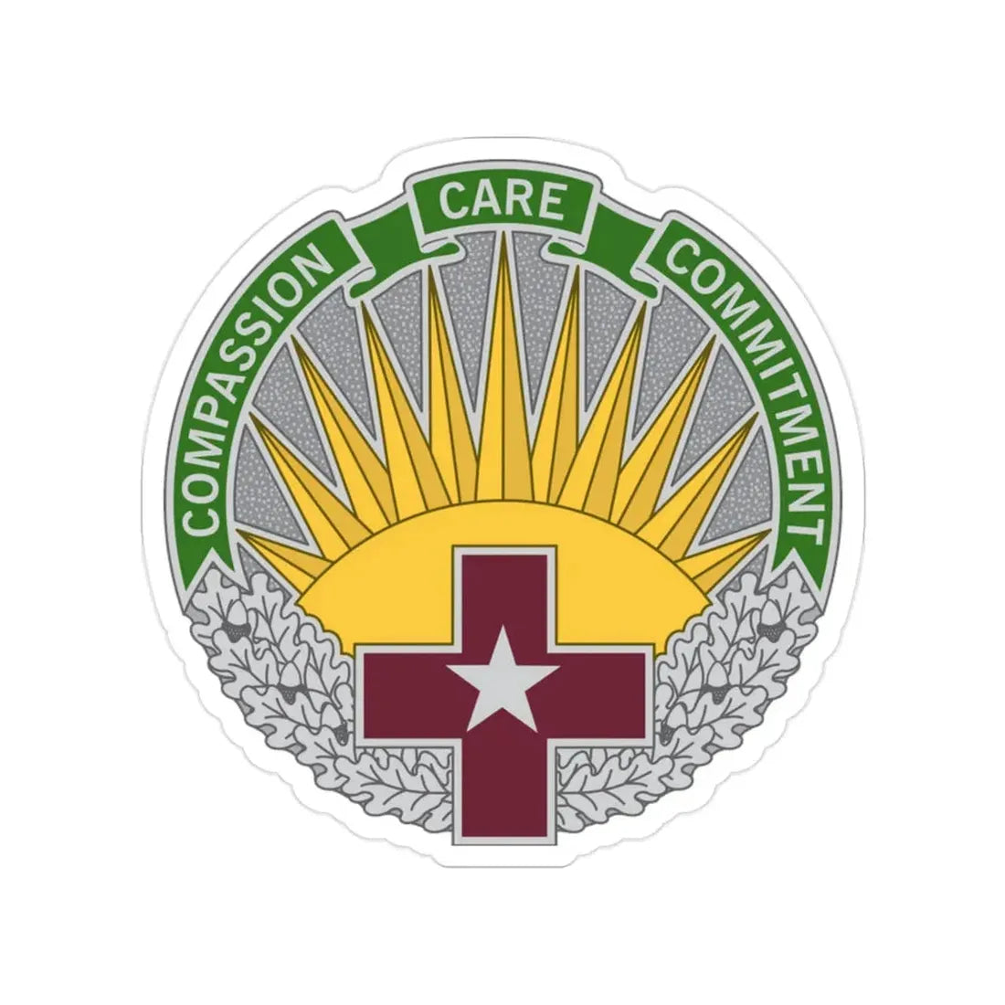 Regional Health Command Central (U.S. Army) Transparent STICKER Die-Cut Vinyl Decal 2 Inch - The Sticker Space