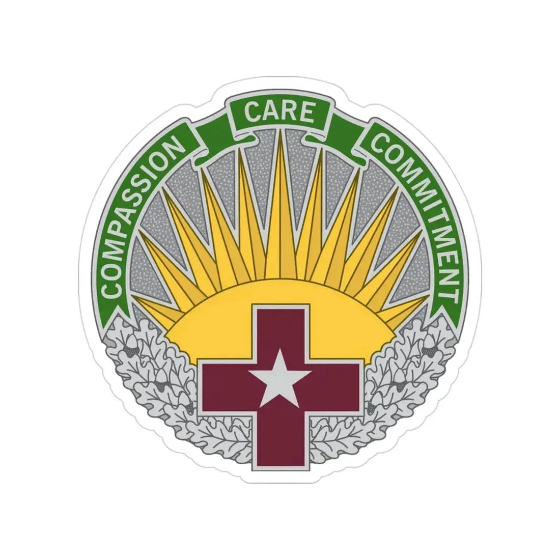 Regional Health Command Central (U.S. Army) Transparent STICKER Die-Cut Vinyl Decal 3 Inch - The Sticker Space