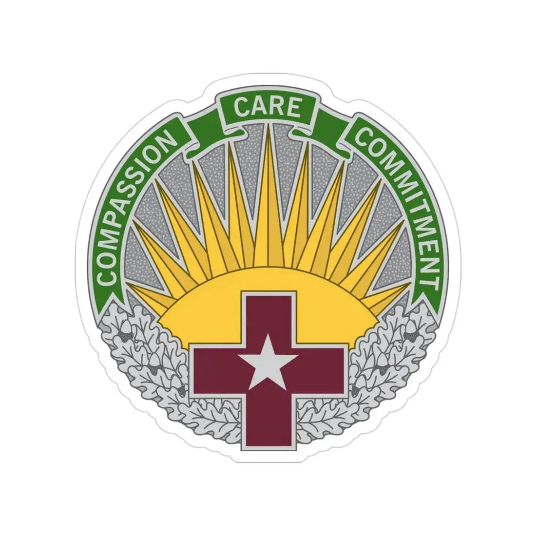 Regional Health Command Central (U.S. Army) Transparent STICKER Die-Cut Vinyl Decal 3 Inch - The Sticker Space