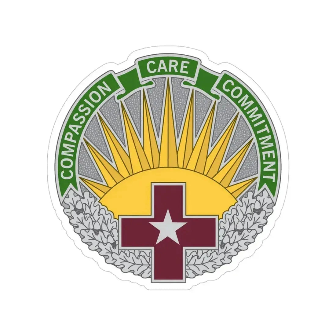 Regional Health Command Central (U.S. Army) Transparent STICKER Die-Cut Vinyl Decal 4 Inch - The Sticker Space