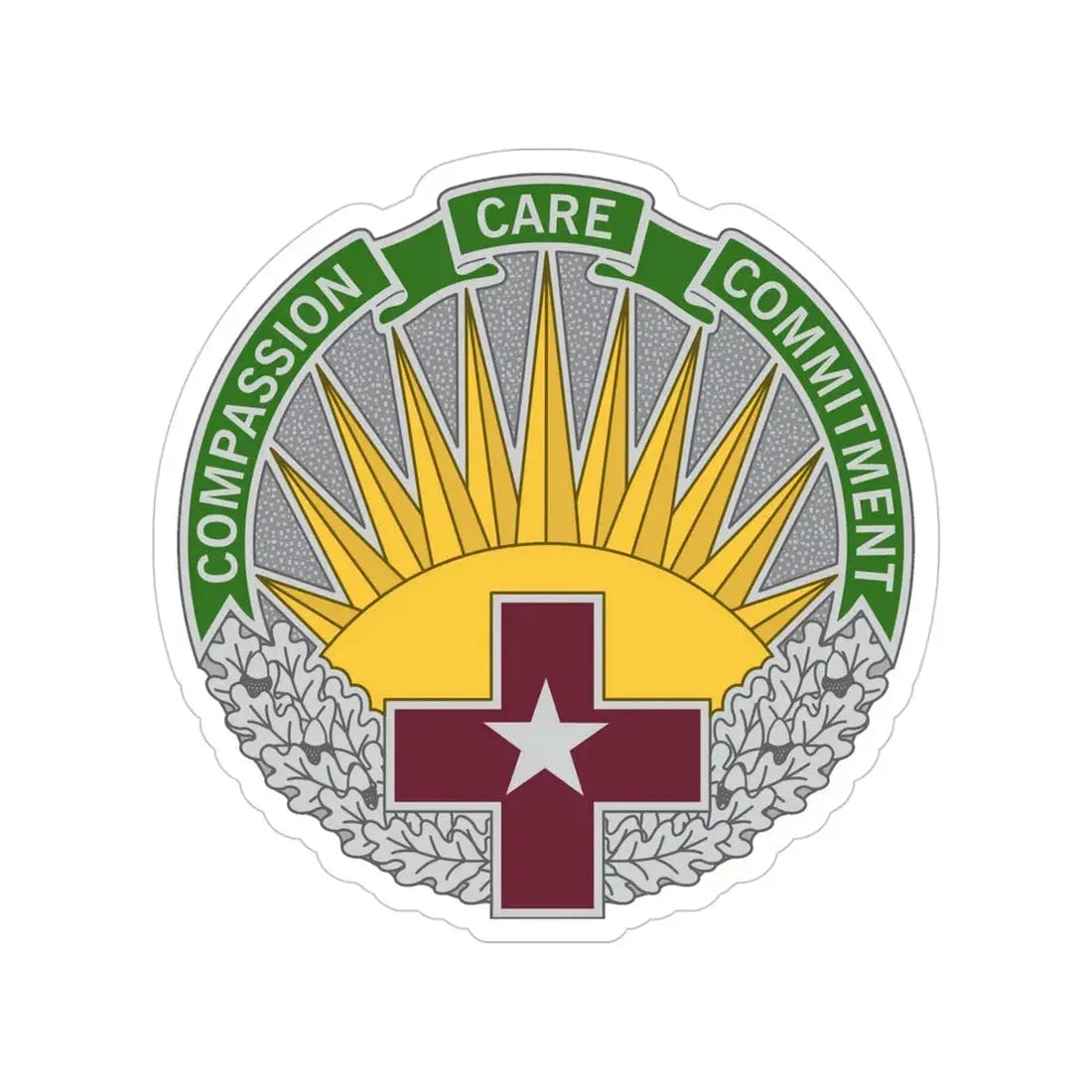 Regional Health Command Central (U.S. Army) Transparent STICKER Die-Cut Vinyl Decal 4 Inch - The Sticker Space