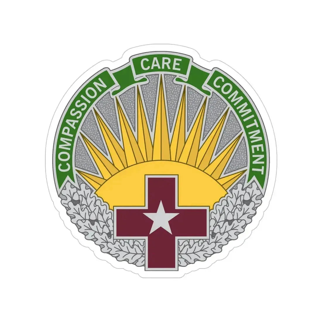 Regional Health Command Central (U.S. Army) Transparent STICKER Die-Cut Vinyl Decal 5 Inch - The Sticker Space