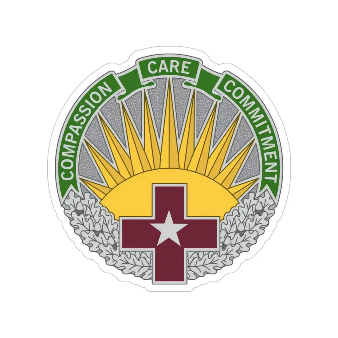Regional Health Command Central (U.S. Army) Transparent STICKER Die-Cut Vinyl Decal 5 Inch - The Sticker Space