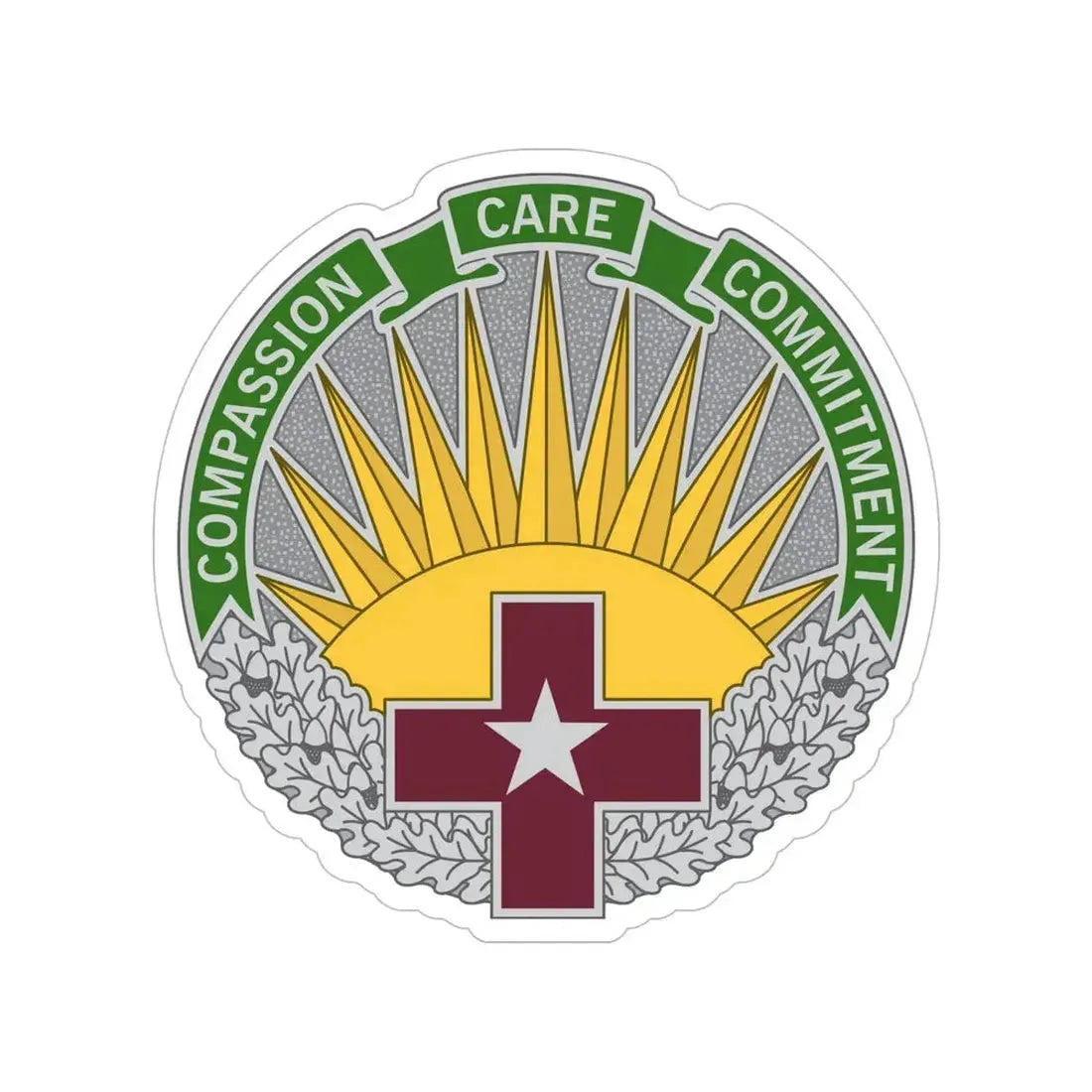 Regional Health Command Central (U.S. Army) Transparent STICKER Die-Cut Vinyl Decal 6 Inch - The Sticker Space