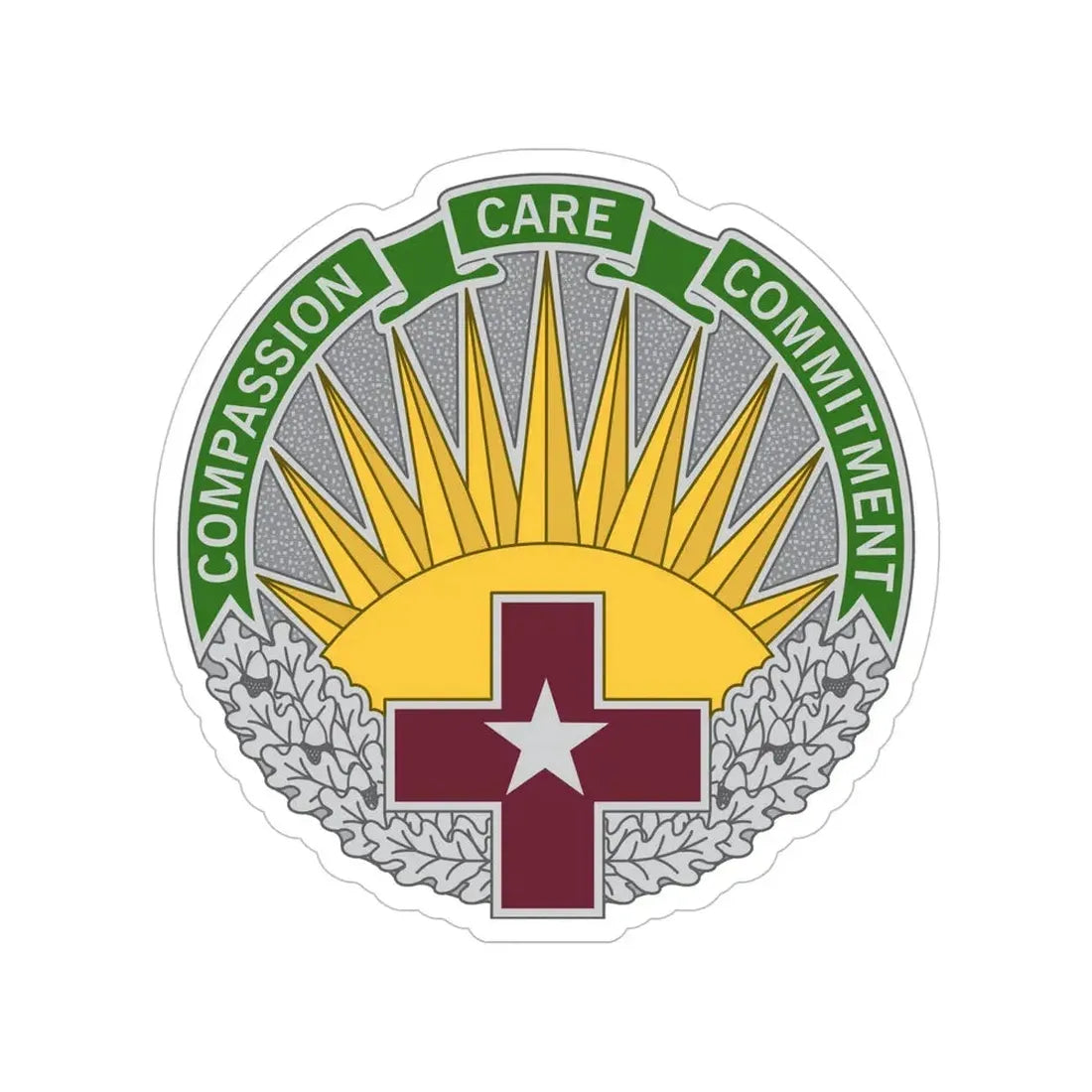 Regional Health Command Central (U.S. Army) Transparent STICKER Die-Cut Vinyl Decal 6 Inch - The Sticker Space