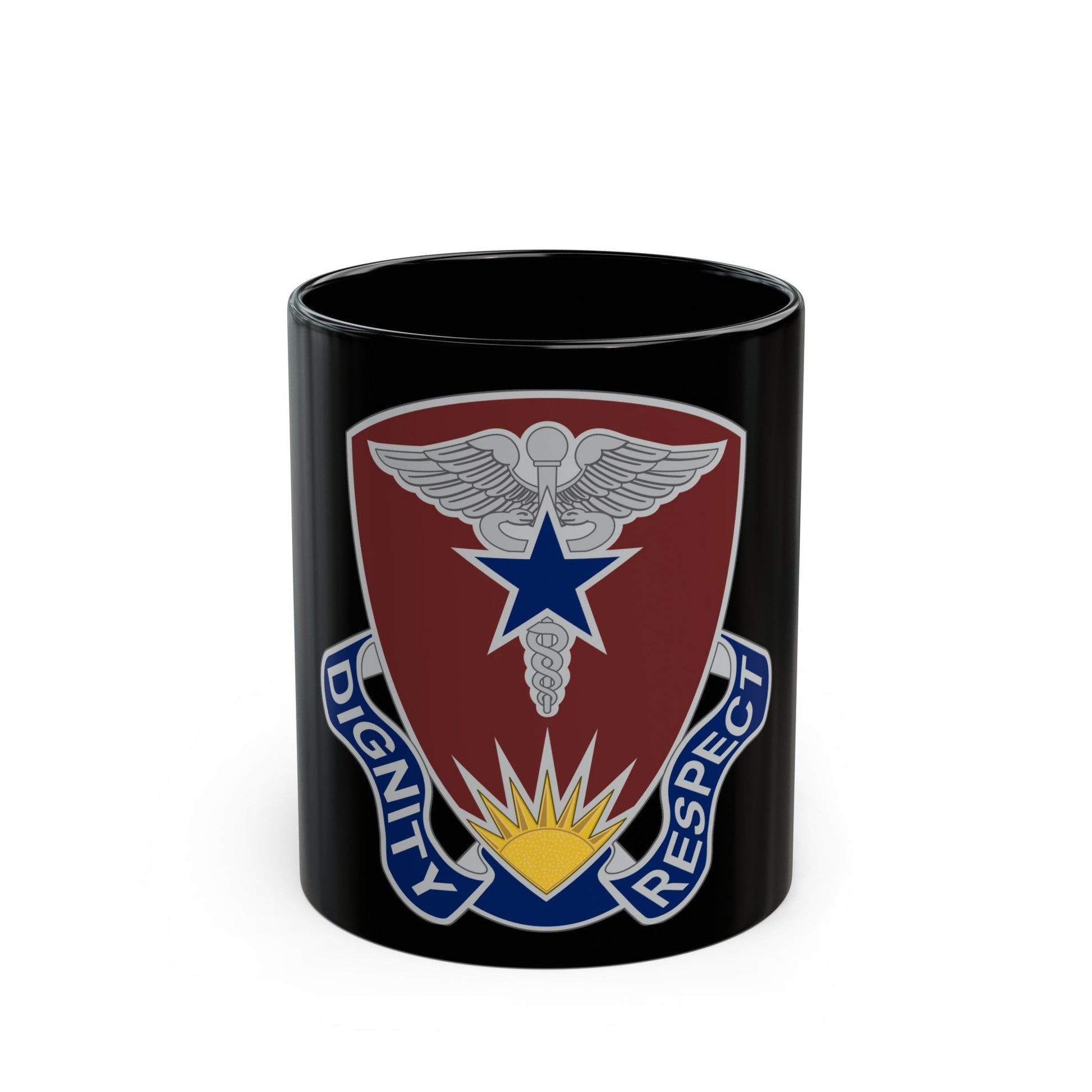 Regional Health Command Europe (U.S. Army) Black Coffee Mug-11oz-The Sticker Space