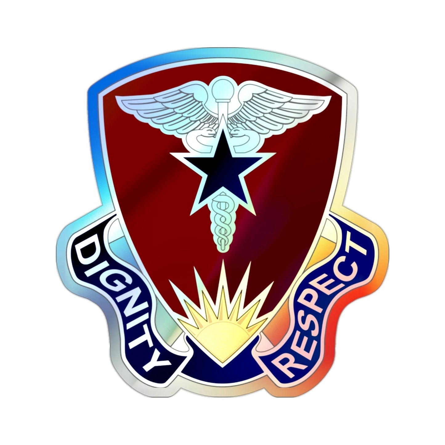 Regional Health Command Europe (U.S. Army) Holographic STICKER Die-Cut Vinyl Decal-2 Inch-The Sticker Space