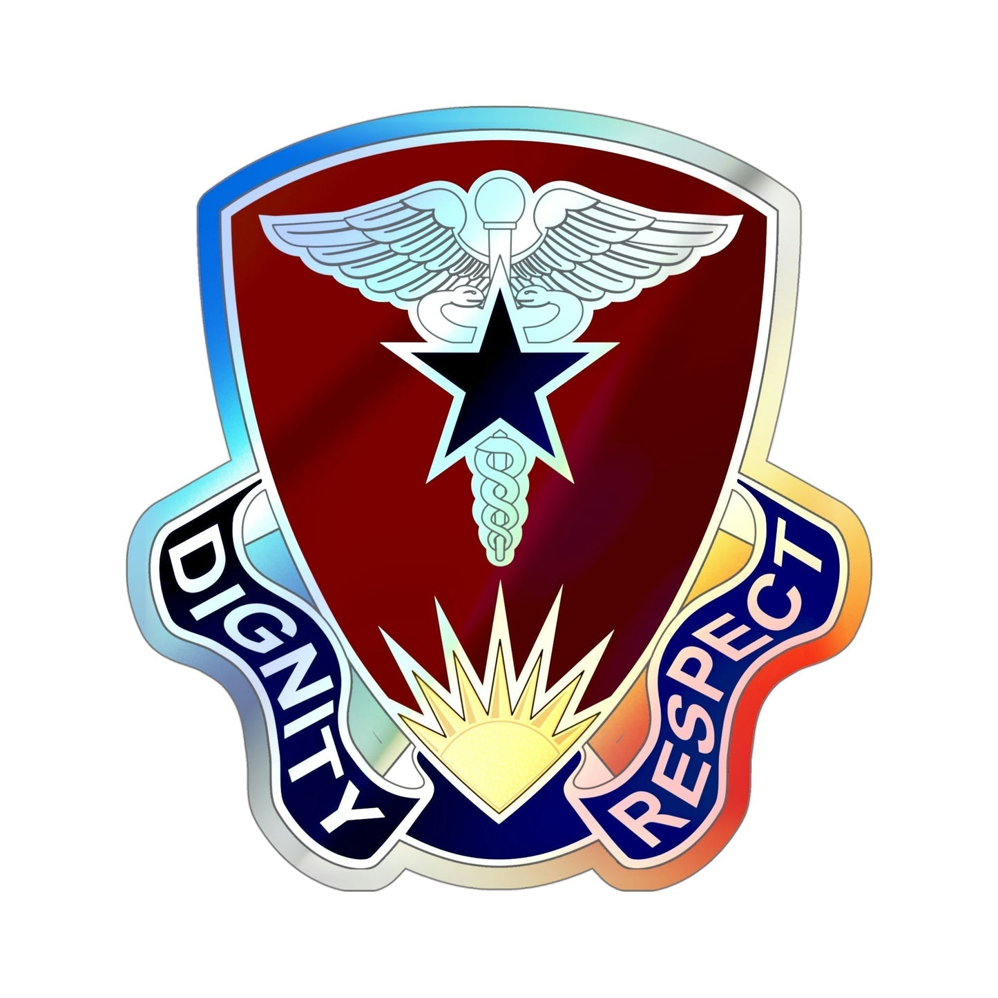 Regional Health Command Europe (U.S. Army) Holographic STICKER Die-Cut Vinyl Decal-5 Inch-The Sticker Space