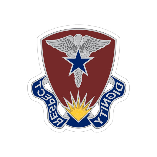 Regional Health Command Europe (U.S. Army) REVERSE PRINT Transparent STICKER-6 Inch-The Sticker Space