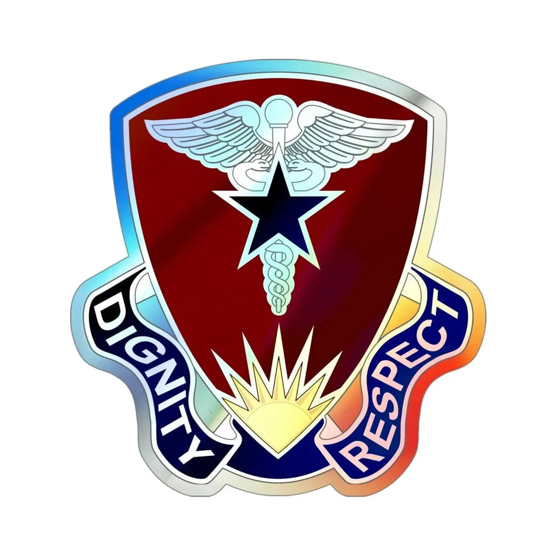 Regional Health Command Europe (U.S. Army) Holographic STICKER Die-Cut Vinyl Decal - The Sticker Space