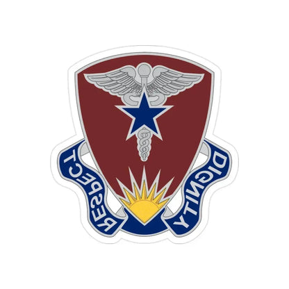 Regional Health Command Europe (U.S. Army) REVERSE PRINT Transparent Die-Cut STICKER 2 Inch Die-Cut Transparent - The Sticker Space