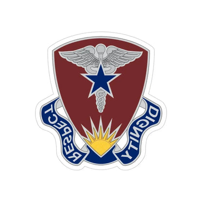 Regional Health Command Europe (U.S. Army) REVERSE PRINT Transparent Die-Cut STICKER 6 Inch Die-Cut Transparent - The Sticker Space