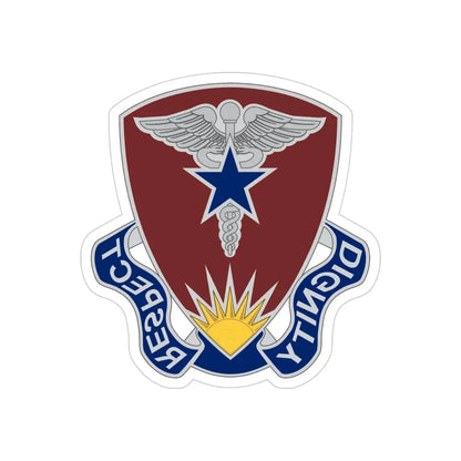 Regional Health Command Europe (U.S. Army) REVERSE PRINT Transparent Die-Cut STICKER - The Sticker Space