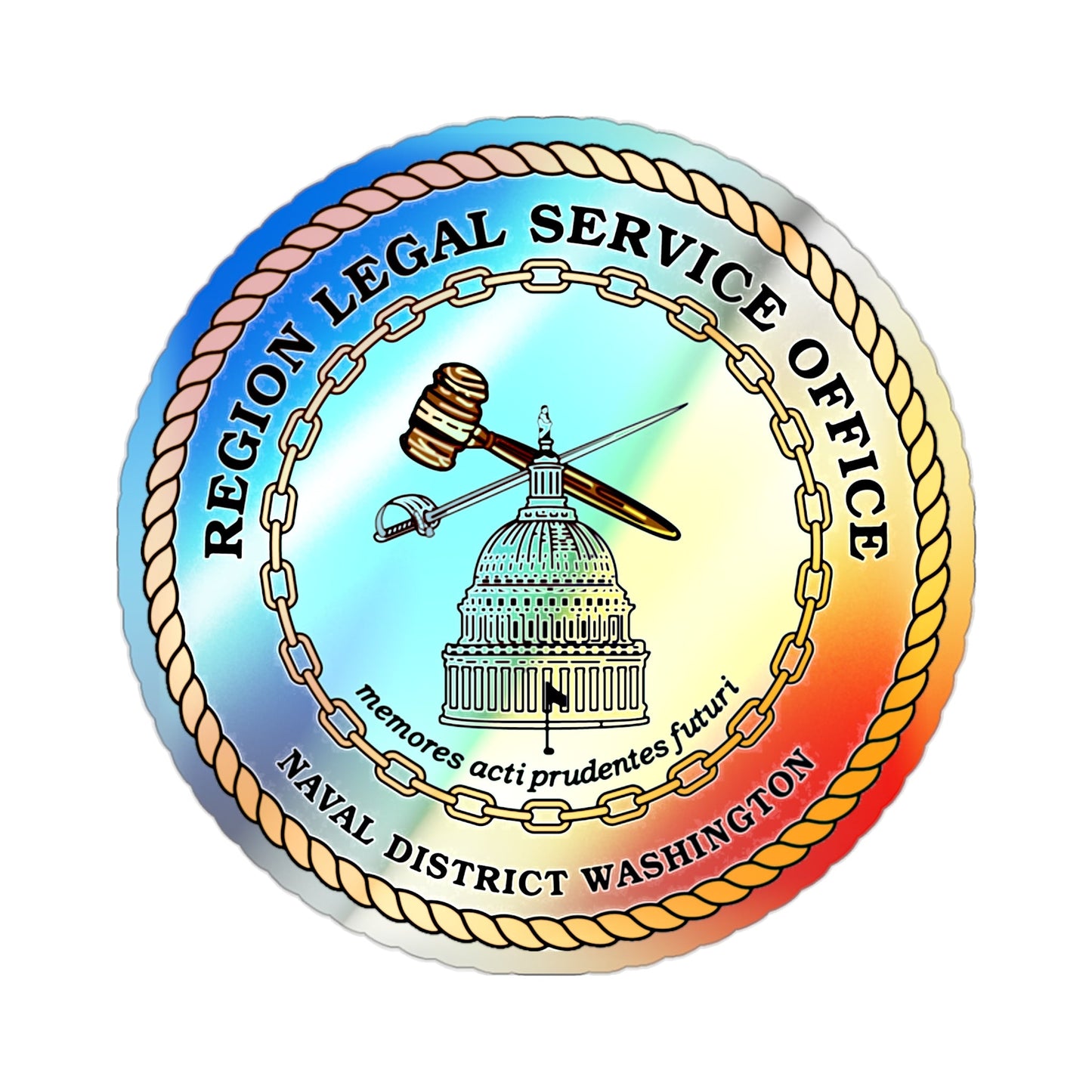 Regional Legal Service Offices (U.S. Navy) Holographic STICKER Die-Cut Vinyl Decal-2 Inch-The Sticker Space