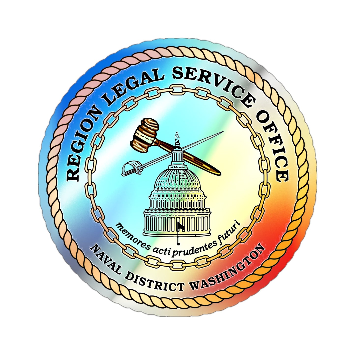 Regional Legal Service Offices (U.S. Navy) Holographic STICKER Die-Cut Vinyl Decal-3 Inch-The Sticker Space