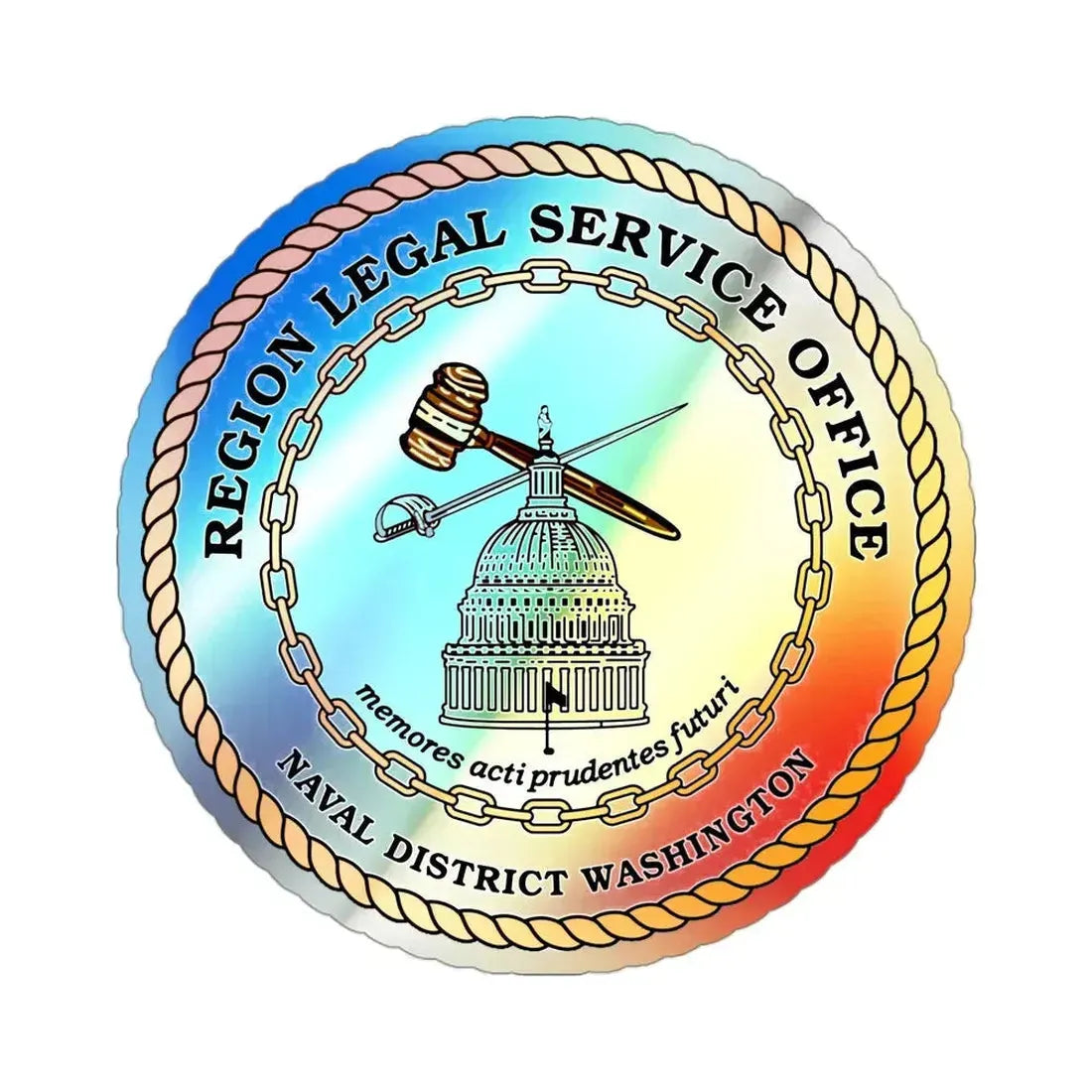 Regional Legal Service Offices (U.S. Navy) Holographic STICKER Die-Cut Vinyl Decal 3 Inch Holographic - The Sticker Space