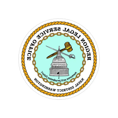 Regional Legal Service Offices (U.S. Navy) REVERSE PRINT Transparent Die-Cut STICKER 2 Inch Die-Cut Transparent - The Sticker Space