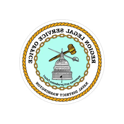 Regional Legal Service Offices (U.S. Navy) REVERSE PRINT Transparent Die-Cut STICKER 3 Inch Die-Cut Transparent - The Sticker Space