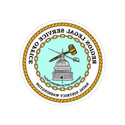 Regional Legal Service Offices (U.S. Navy) REVERSE PRINT Transparent Die-Cut STICKER 4 Inch Die-Cut Transparent - The Sticker Space