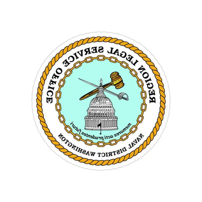 Regional Legal Service Offices (U.S. Navy) REVERSE PRINT Transparent Die-Cut STICKER 6 Inch Die-Cut Transparent - The Sticker Space