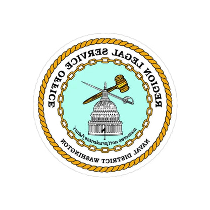 Regional Legal Service Offices (U.S. Navy) REVERSE PRINT Transparent Die-Cut STICKER - The Sticker Space