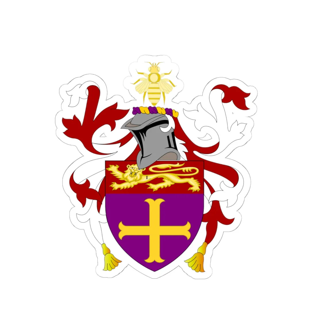 Regius Professor Law Cantab (England) (Coat of Arms) STICKER Vinyl Kiss-Cut Decal 6 Inch White - The Sticker Space