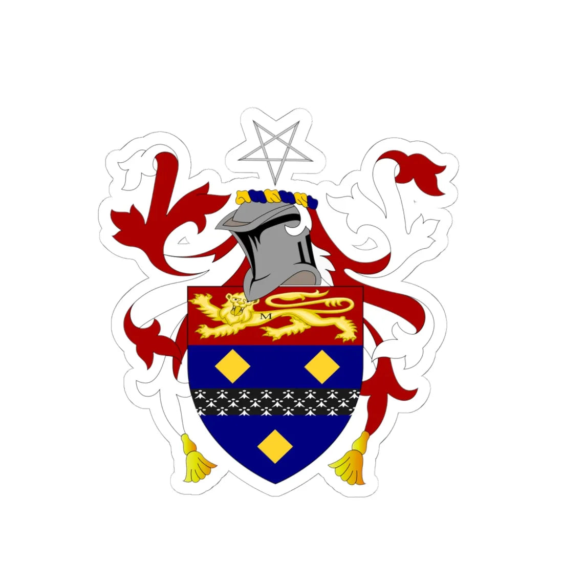 Regius Professor Physic Cantab (England) (Coat of Arms) STICKER Vinyl Kiss-Cut Decal 6 Inch White - The Sticker Space