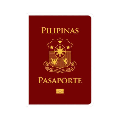 Regular Philippine Passport - STICKER Vinyl Kiss-Cut Decal 2 Inch White - The Sticker Space