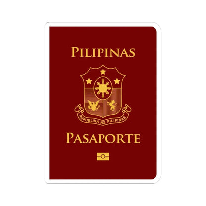 Regular Philippine Passport - STICKER Vinyl Kiss-Cut Decal 3 Inch White - The Sticker Space