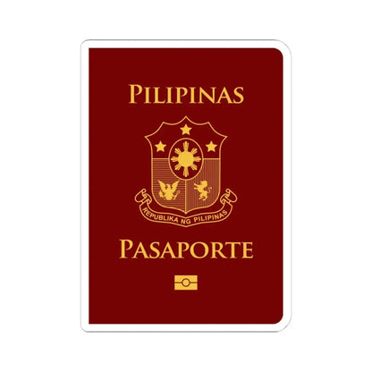 Regular Philippine Passport - STICKER Vinyl Kiss-Cut Decal 4 Inch White - The Sticker Space