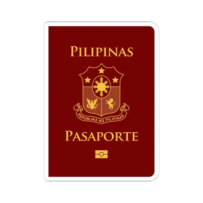 Regular Philippine Passport - STICKER Vinyl Kiss-Cut Decal 6 Inch White - The Sticker Space