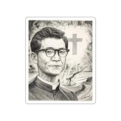 Religious Newspaper Illustration (AP Wire Service, c. 1940s) (Magazine Illustration) STICKER Vinyl Die-Cut Decal - The Sticker Space