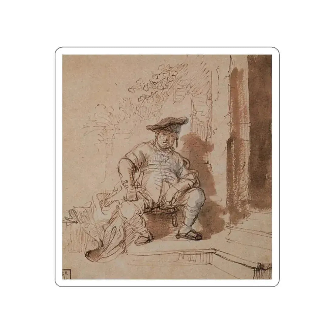REMBRANDT Harmenszoon van RIJN - 37 (Artwork) STICKER Vinyl Die-Cut Decal White Die-Cut 3 Inch - The Sticker Space