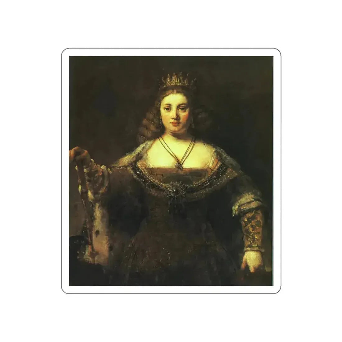 REMBRANDT Harmenszoon van RIJN - Juno (Artwork) STICKER Vinyl Die-Cut Decal White Die-Cut 2 Inch - The Sticker Space