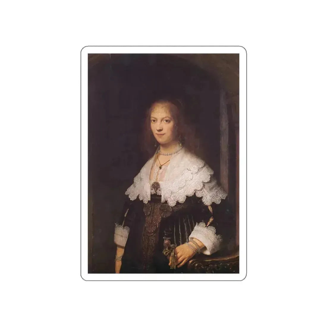 REMBRANDT Harmenszoon van RIJN - MariaTrip (Artwork) STICKER Vinyl Die-Cut Decal White Die-Cut 4 Inch - The Sticker Space