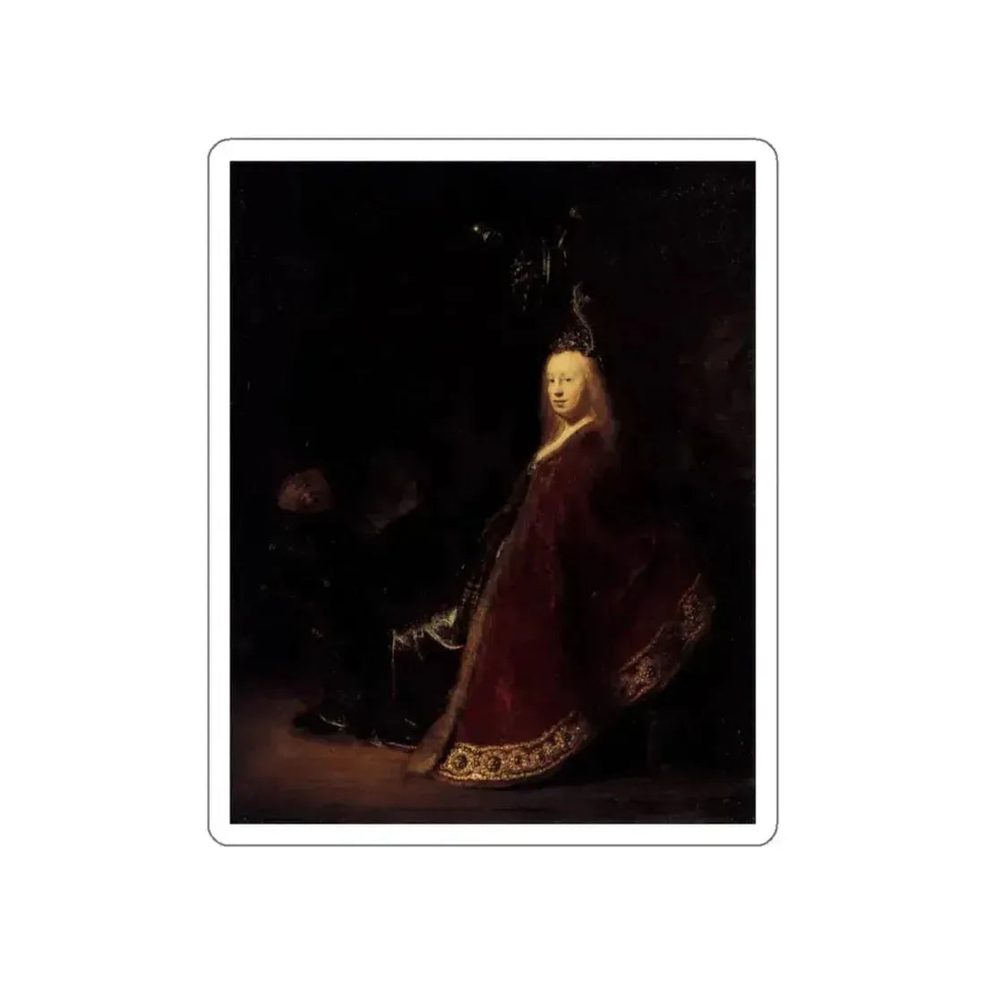 REMBRANDT Harmenszoon van RIJN - Minerva (Artwork) STICKER Vinyl Die-Cut Decal White Die-Cut 6 Inch - The Sticker Space