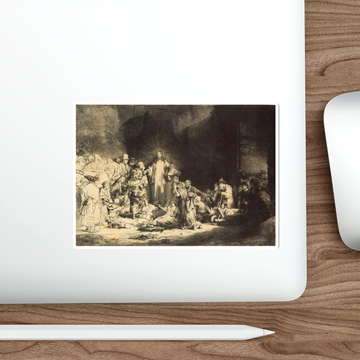 REMBRANDT Harmenszoon van RIJN - The Little Children Being Brought to Jesus (The 1 (Artwork) STICKER Vinyl Die-Cut Decal-The Sticker Space