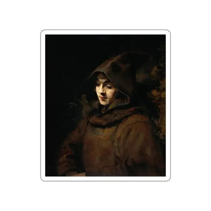 REMBRANDT Harmenszoon van RIJN - TitusvanRijninaMonksHabit (Artwork) STICKER Vinyl Die-Cut Decal White Die-Cut 2 Inch - The Sticker Space