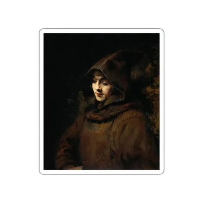 REMBRANDT Harmenszoon van RIJN - TitusvanRijninaMonksHabit (Artwork) STICKER Vinyl Die-Cut Decal White Die-Cut 3 Inch - The Sticker Space