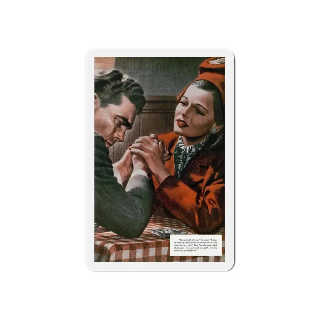 Remember, I Love You (1), Redbook, April 1947 (Magazine Illustration) Refrigerator Magnet 6 Inch Die-Cut - The Sticker Space