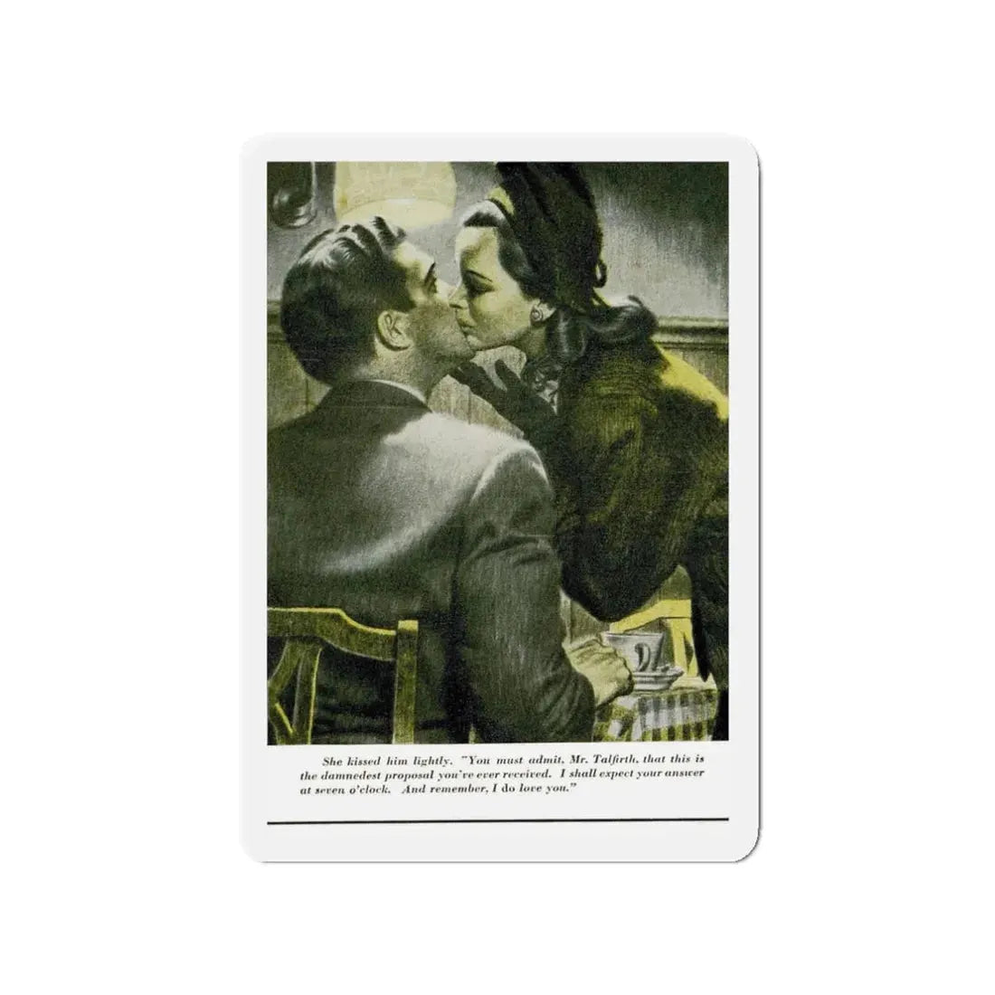 Remember, I Love You (2), Redbook, April 1947 (Magazine Illustration) Refrigerator Magnet - The Sticker Space