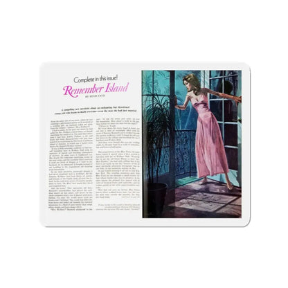 Remember Island, Good Housekeeping magazine, August 1974 (Magazine Illustration) Refrigerator Magnet - The Sticker Space